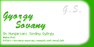 gyorgy sovany business card