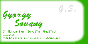 gyorgy sovany business card
